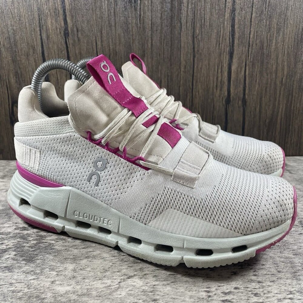 On Cloud Cloudnova Undyed White Carnation Shoes Sneakers Women’s Size 7.5